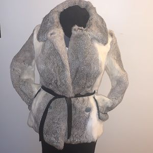 I J Fox Boston Rabbit Fur Coat
